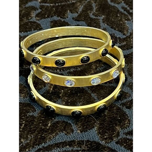 CRAFT 3 piece Gold Metal Bangle Set - Picture 1 of 3
